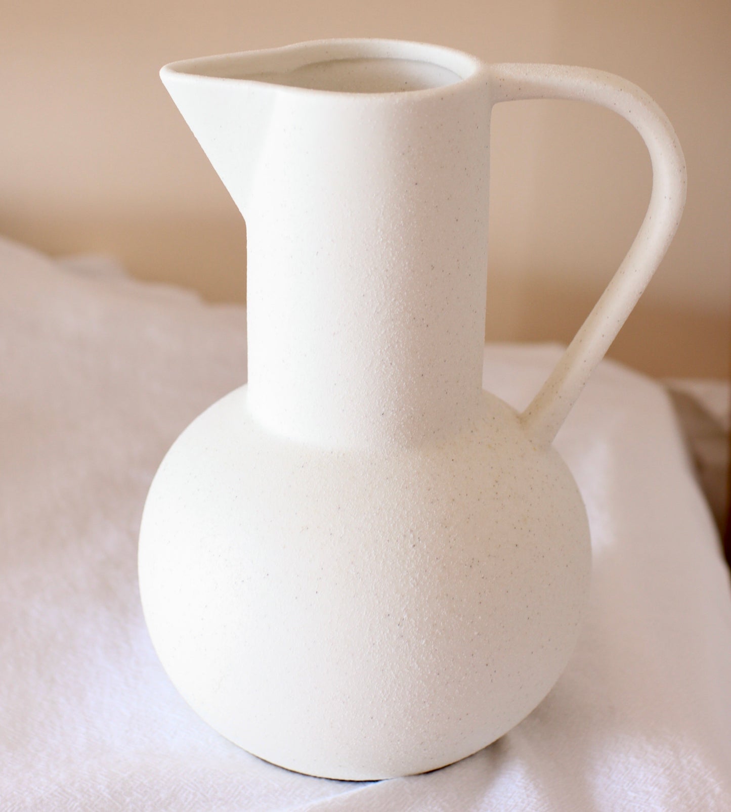 Minimalist Nordic Style Pitcher Jug Vase, White Ceramic Vase for Home Decor - Table Centerpiece, Home Decor, Wedding