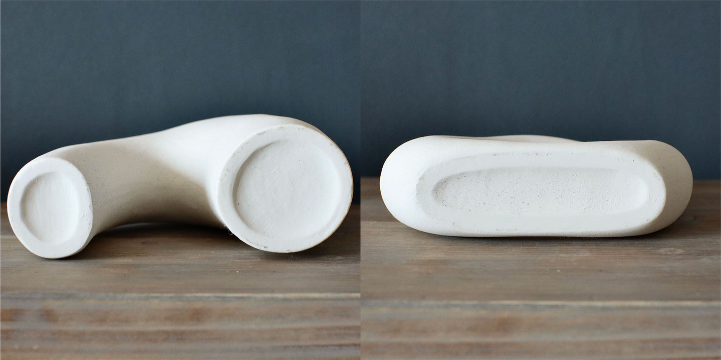 Donut Vase, Set of 2 - Minimalist Nordic Style, White Ceramic Hollow Donut Vase Decor | Table Centerpiece, Boho, Home Decor, Wedding