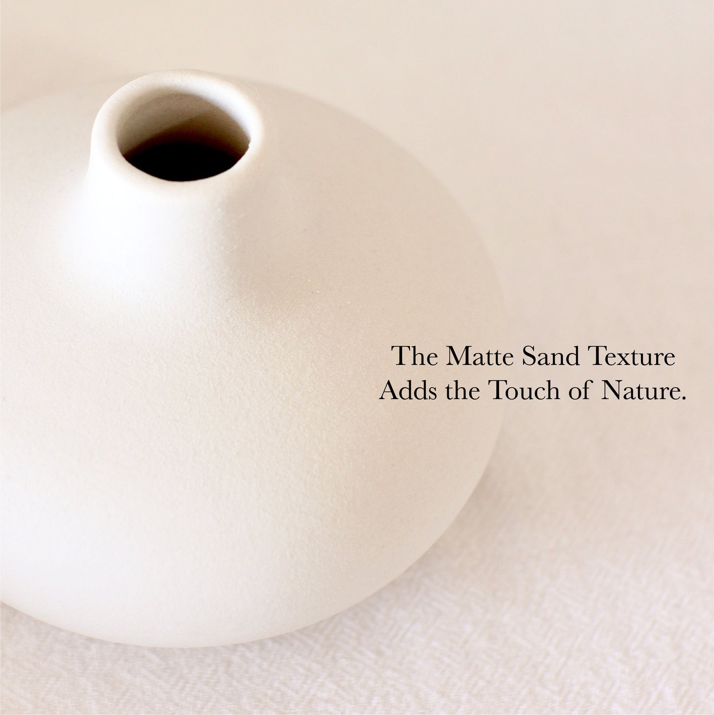 Mini Donut White Ceramic Bud Vases, Set of 6 by Carrot's Den